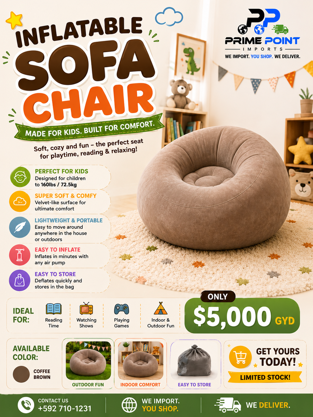 Kids' Inflatable Sofa Chair